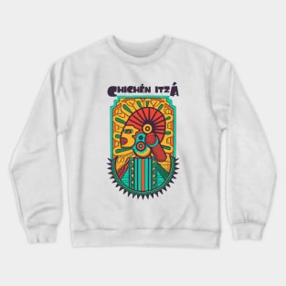 A Vintage Travel Art of Chichén Itzá - Mexico Crewneck Sweatshirt